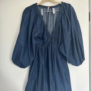 Free People Portia Denim Mini Dress
